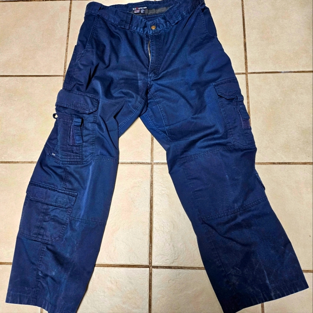 5.11 Tactical Blue Cargo Pants with Relaxed Fit and Durable Material